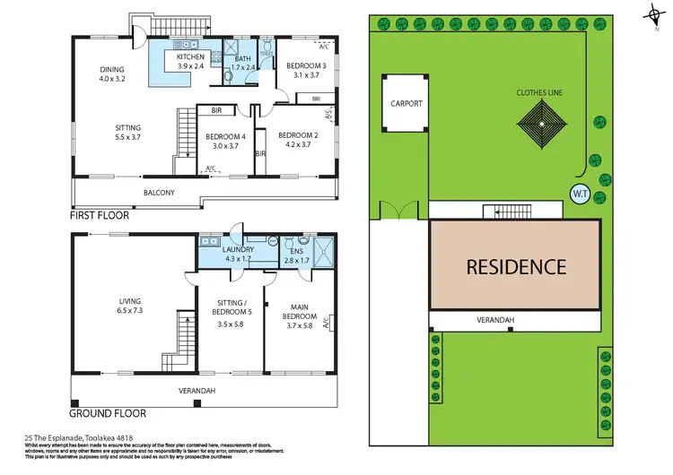 Floorplan of Homely house listing, 25 The Esplanade, Toolakea QLD 4818