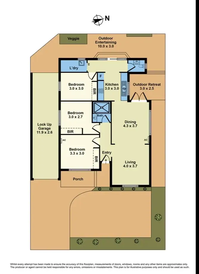 Floorplan of Homely unit listing, 1/131 Northumberland Road, Sunshine North VIC 3020