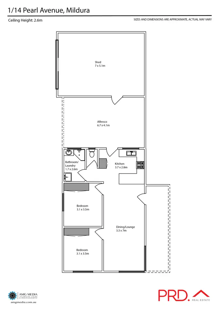Floorplan of Homely house listing, 1/14 Pearl Avenue, Mildura VIC 3500