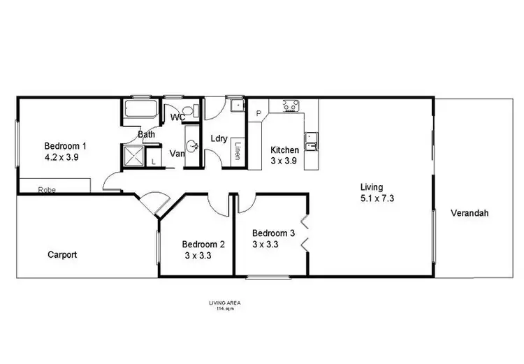 Floorplan of Homely house listing, 44A Eringa Avenue, Loxton SA 5333