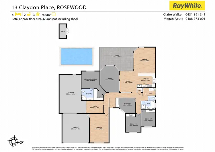 Floorplan of Homely house listing, 13 Claydon Place, Rosewood QLD 4340
