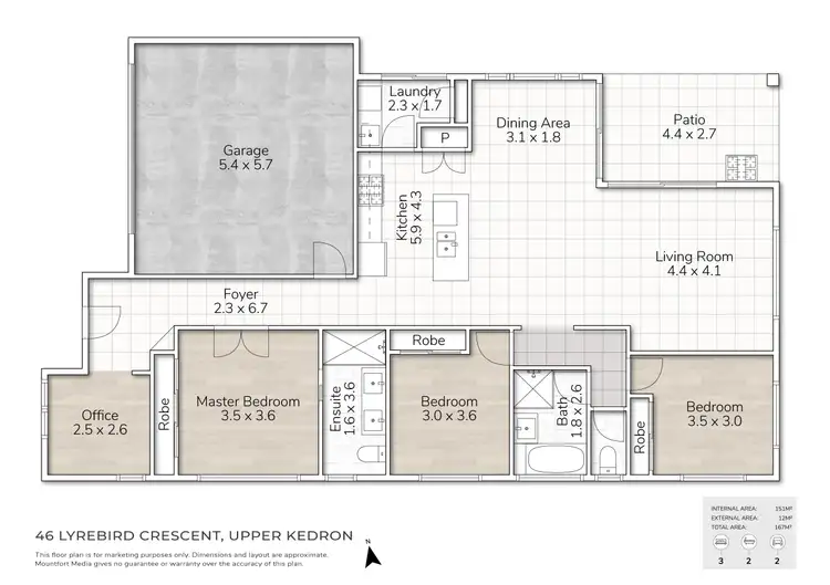 Floorplan of Homely house listing, 46 Lyrebird Crescent, Upper Kedron QLD 4055