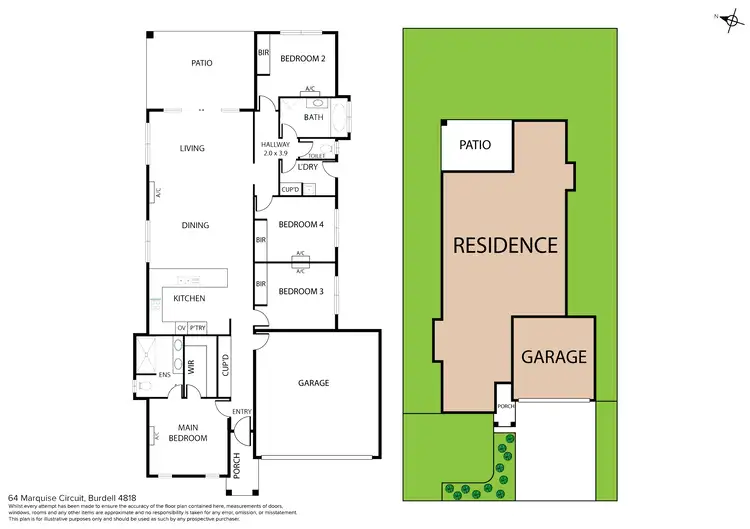 Floorplan of Homely house listing, 64 Marquise Circuit, Burdell QLD 4818