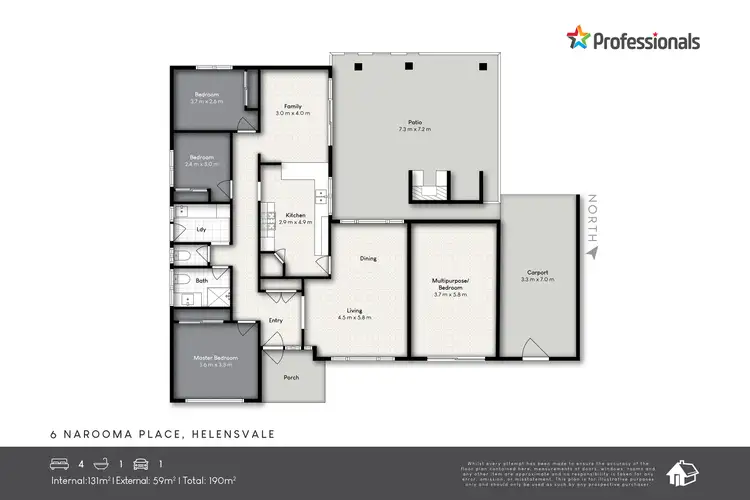 Floorplan of Homely house listing, 6 Narooma Place, Helensvale QLD 4212