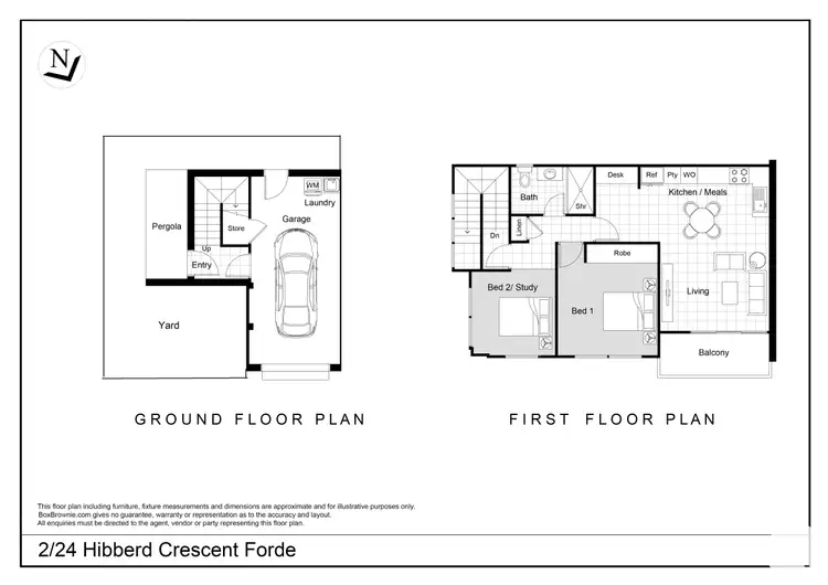 Floorplan of Homely unit listing, 2/24 Hibberd Crescent, Forde ACT 2914