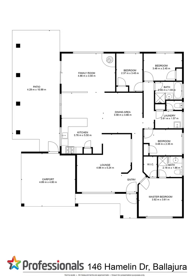 Floorplan of Homely house listing, 146 Hamelin Drive, Ballajura WA 6066