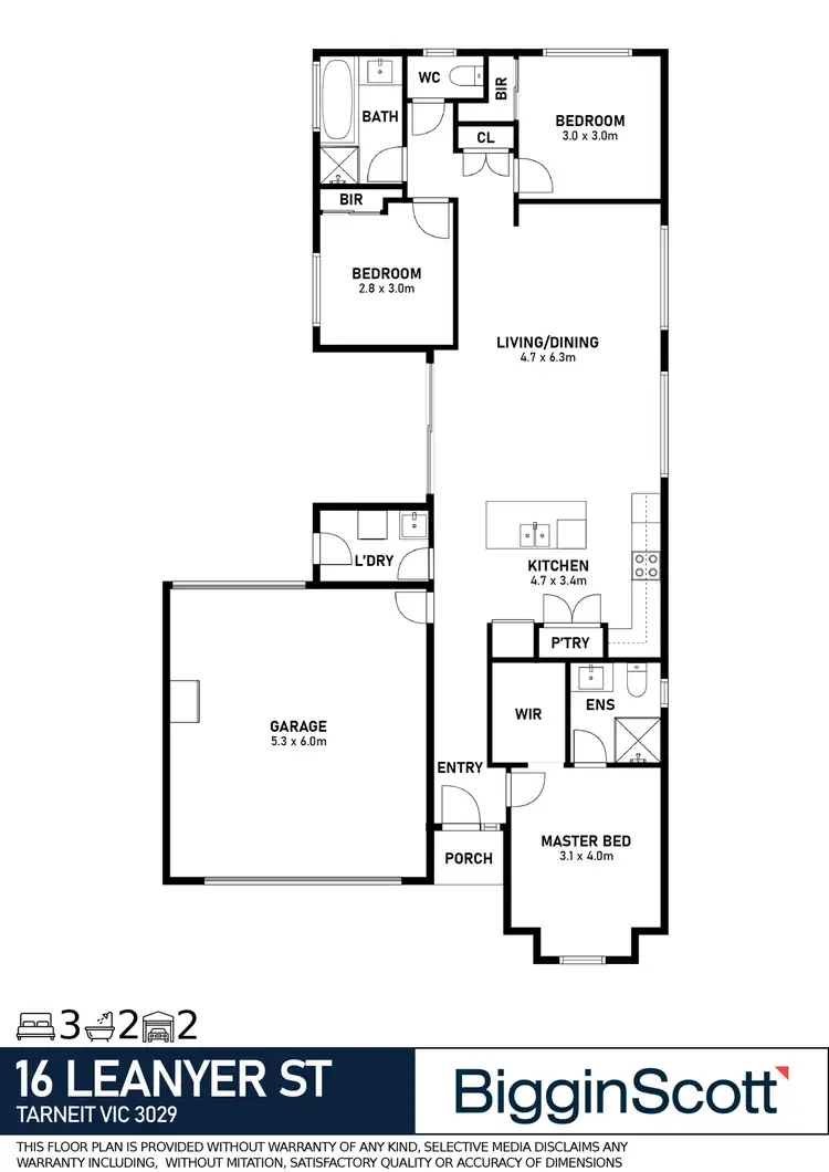 Floorplan of Homely house listing, 16 Leanyer Street, Tarneit VIC 3029