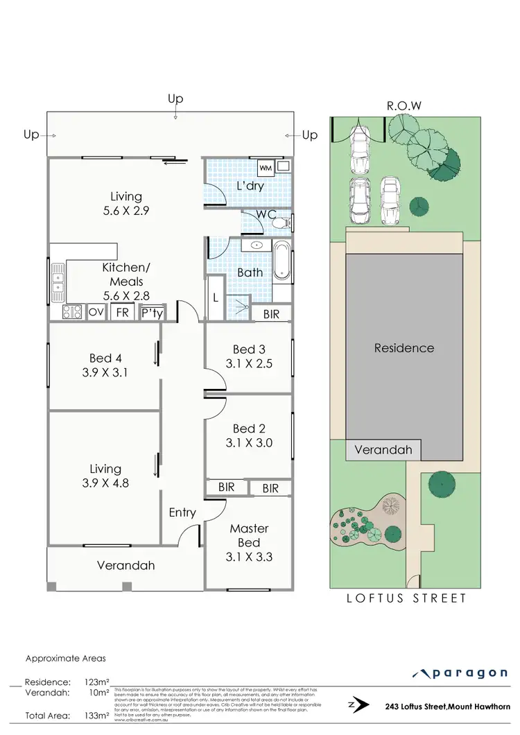 Floorplan of Homely house listing, 243 Loftus Street, Mount Hawthorn WA 6016
