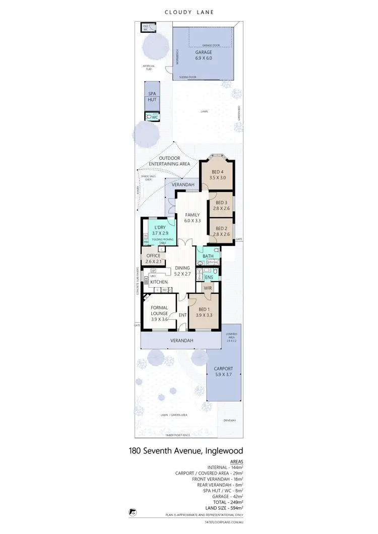 Floorplan of Homely house listing, 180 Seventh Avenue, Inglewood WA 6052