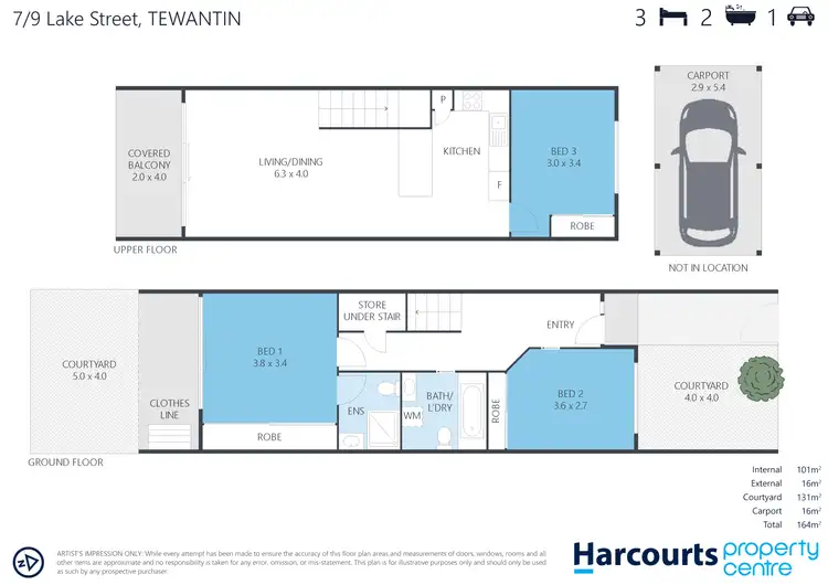 Floorplan of Homely townhouse listing, 7/9 Lake Street, Tewantin QLD 4565