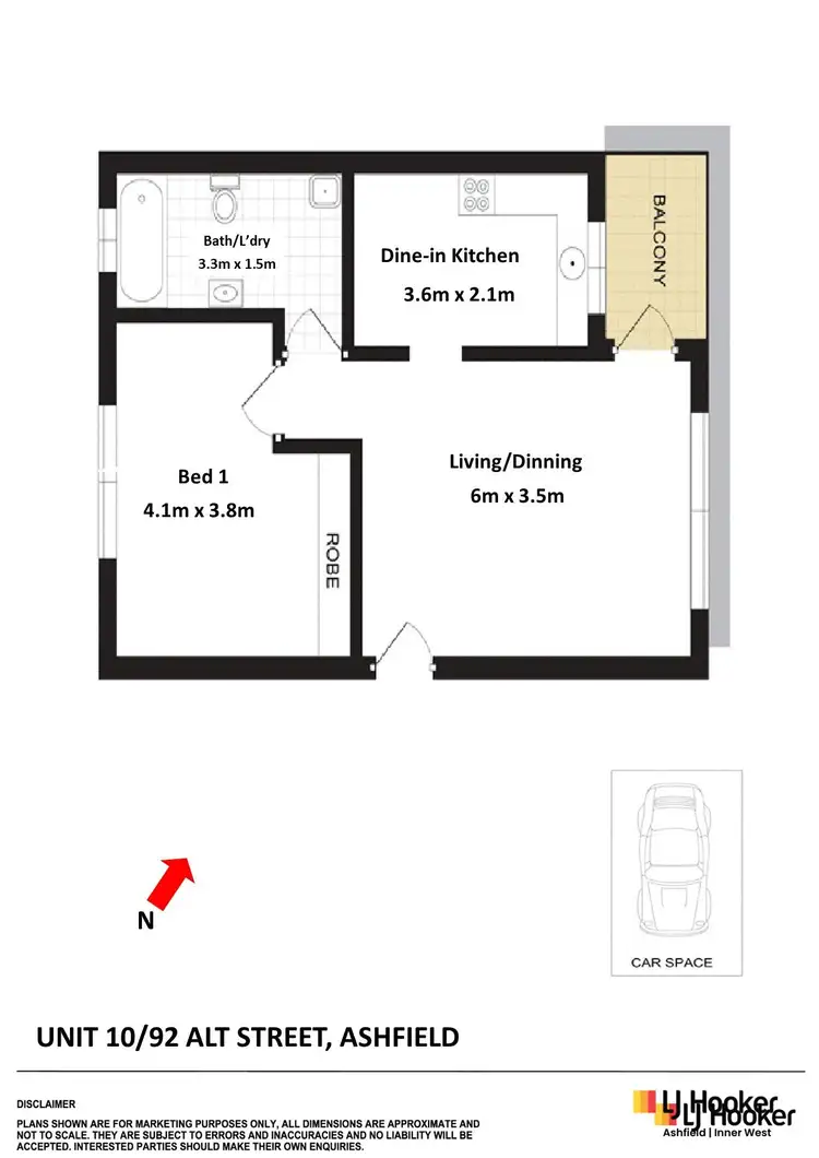 Floorplan of Homely unit listing, 10/92 Alt Street, Ashfield NSW 2131