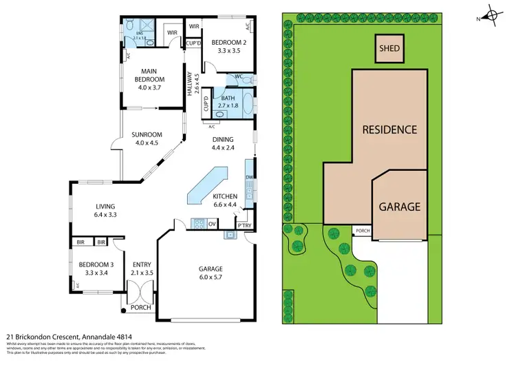 Floorplan of Homely house listing, 21 Brickondon Crescent, Annandale QLD 4814