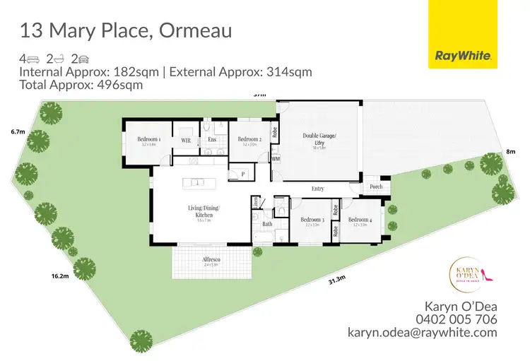 Floorplan of Homely house listing, 13 Mary Place, Ormeau QLD 4208