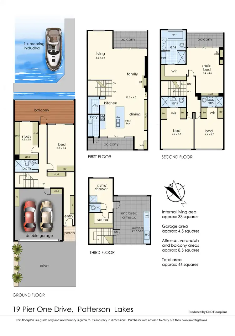 Floorplan of Homely house listing, 19 Pier One Drive, Patterson Lakes VIC 3197
