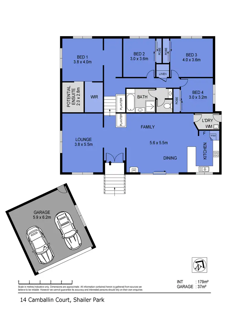 Floorplan of Homely house listing, 14 Camballin Court, Shailer Park QLD 4128