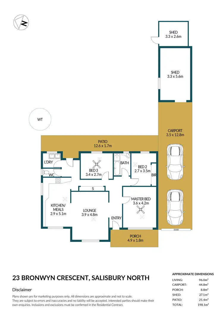 Floorplan of Homely house listing, 23 Bronwyn Crescent, Salisbury North SA 5108