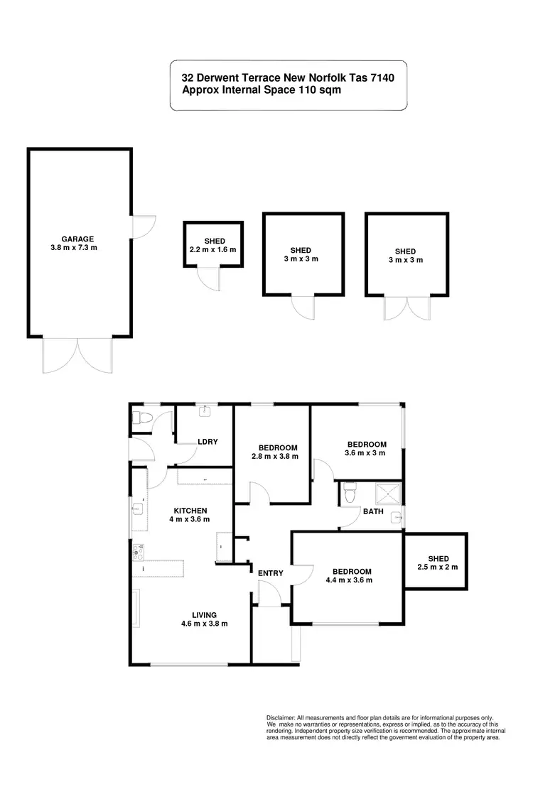 Floorplan of Homely house listing, 32 Derwent Terrace, New Norfolk TAS 7140