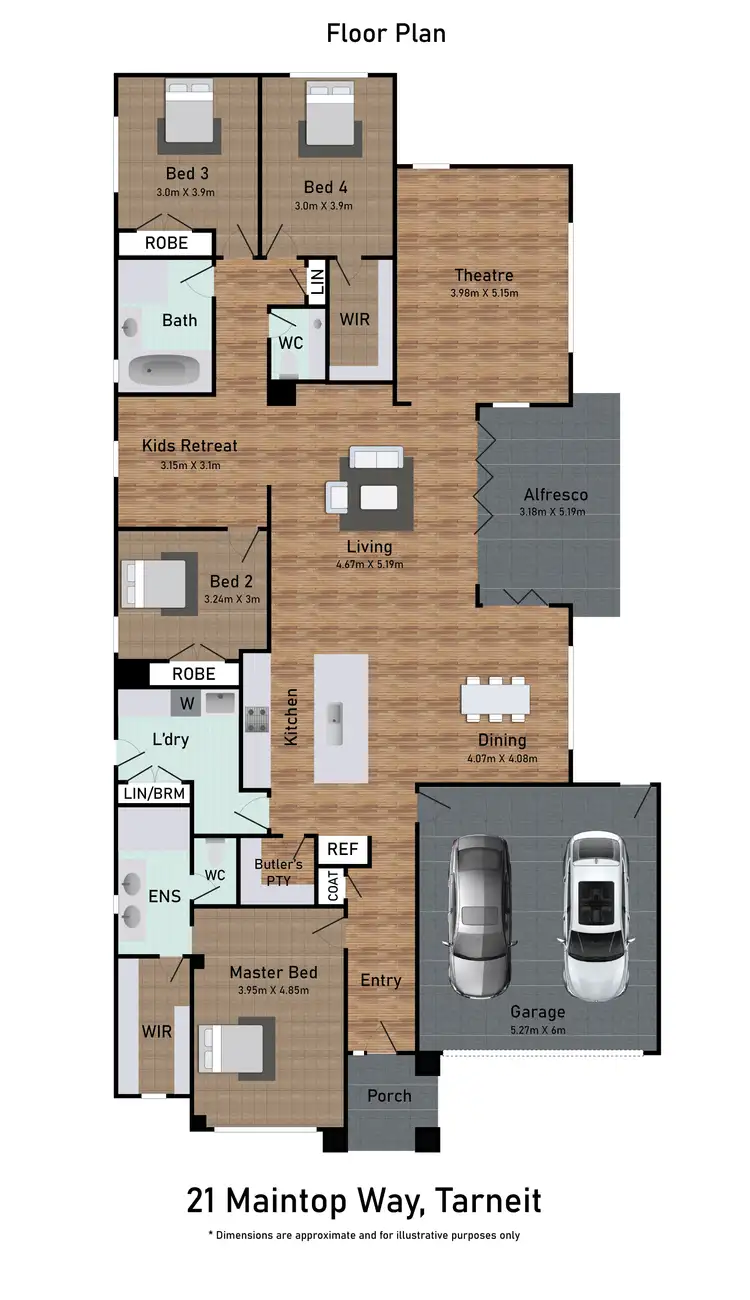 Floorplan of Homely house listing, 21 Maintop Way, Tarneit VIC 3029