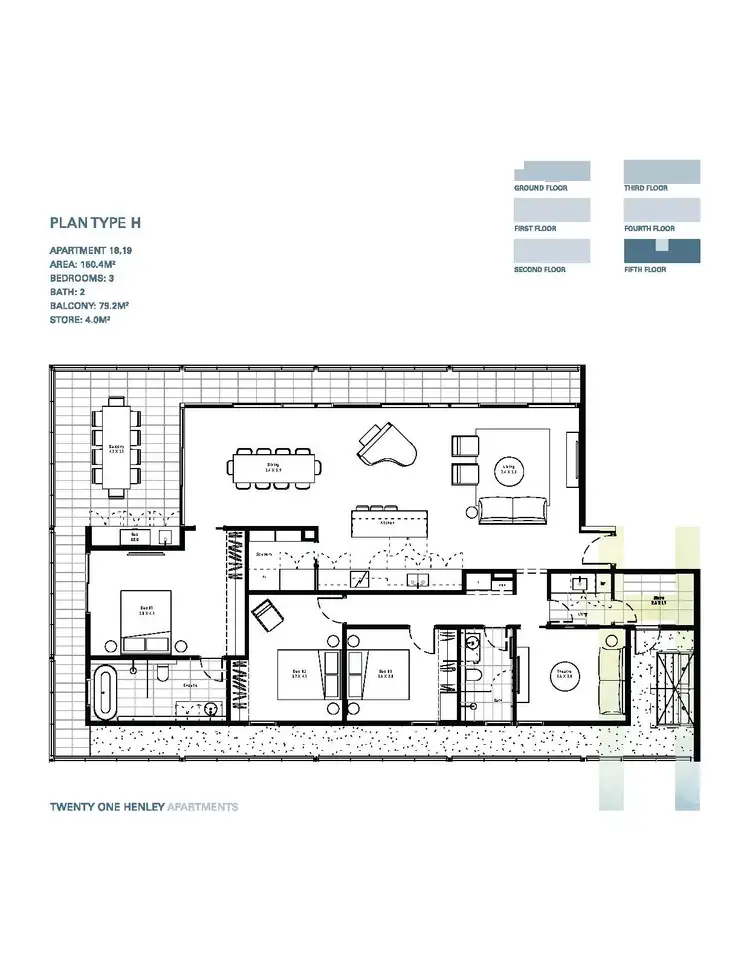 Floorplan of Homely apartment listing, 502/21 Henley Street, Como WA 6152