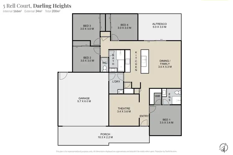 Floorplan of Homely house listing, 5 Rell Court, Darling Heights QLD 4350