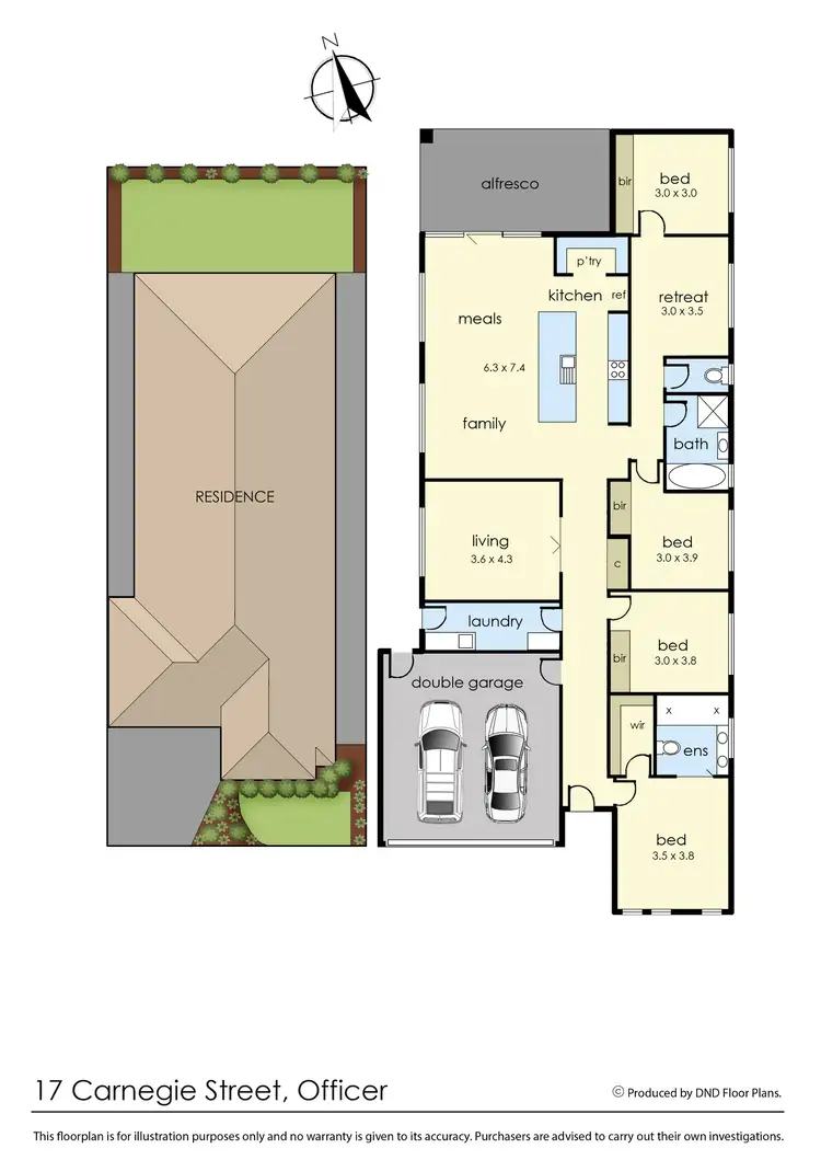 Floorplan of Homely house listing, 17 Carnegie Street, Officer VIC 3809