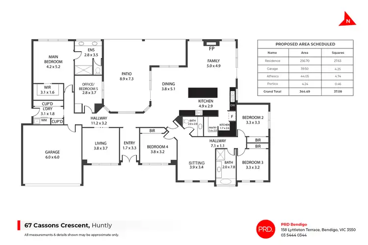 Floorplan of Homely house listing, 67 Cassons Crescent, Huntly VIC 3551