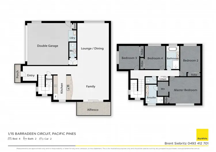 Floorplan of Homely house listing, 1/15 Barradeen Circuit, Pacific Pines QLD 4211