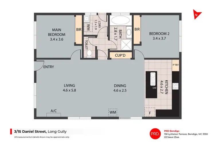 Floorplan of Homely house listing, Unit 3/15 Daniel Street, Long Gully VIC 3550