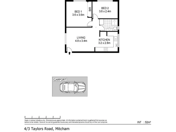 Floorplan of Homely unit listing, 4/3 Taylors Road, Mitcham SA 5062