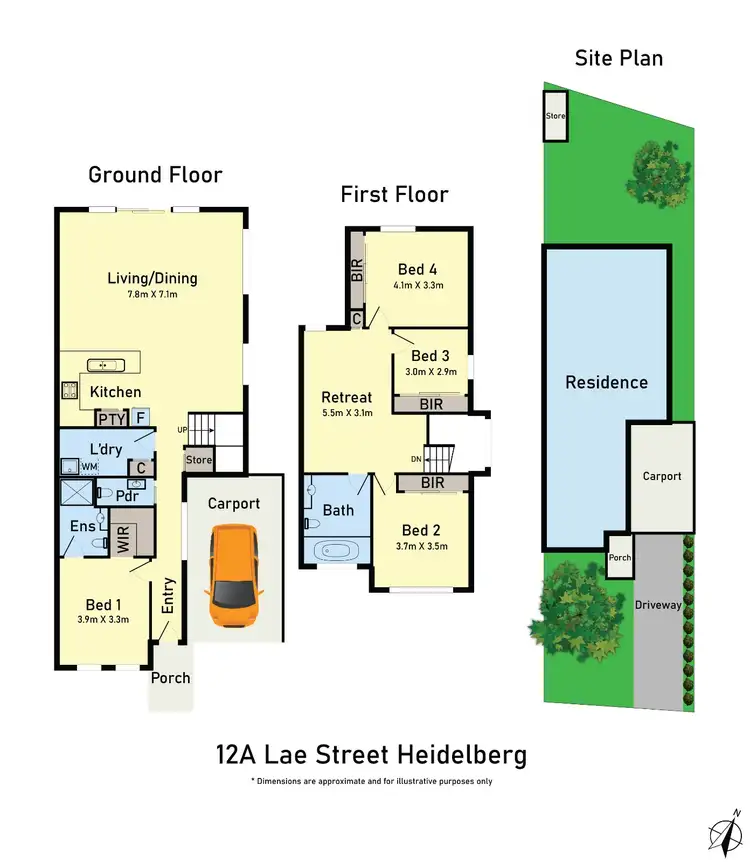 Floorplan of Homely townhouse listing, 12A Lae Street, Heidelberg West VIC 3081