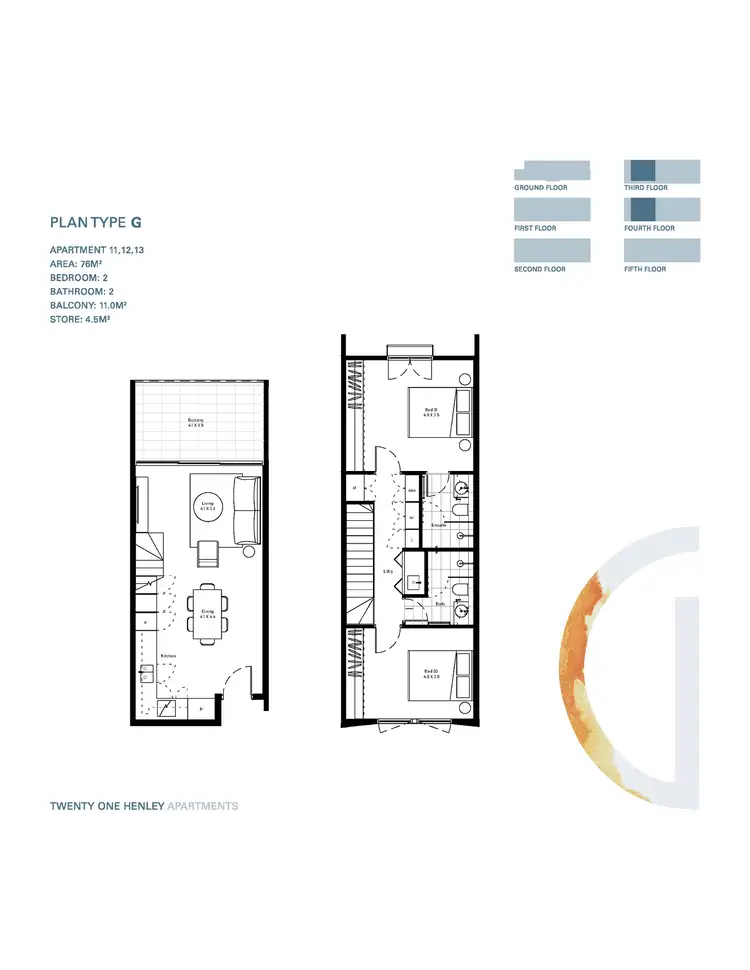 Floorplan of Homely apartment listing, 302/21 Henley Street, Como WA 6152