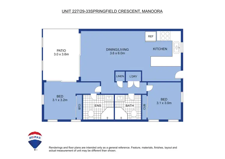 Floorplan of Homely unit listing, 227/29-33 Springfield Crescent, Manoora QLD 4870