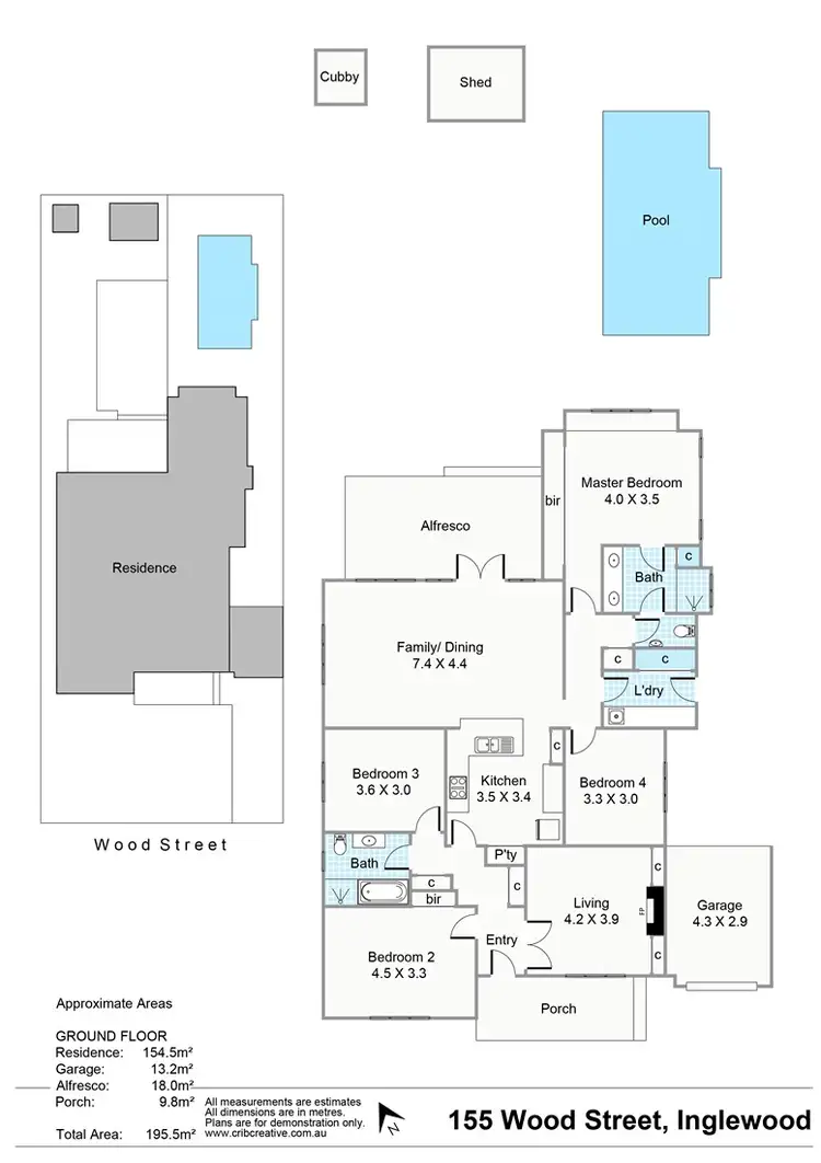 Floorplan of Homely house listing, 155 Wood Street, Inglewood WA 6052