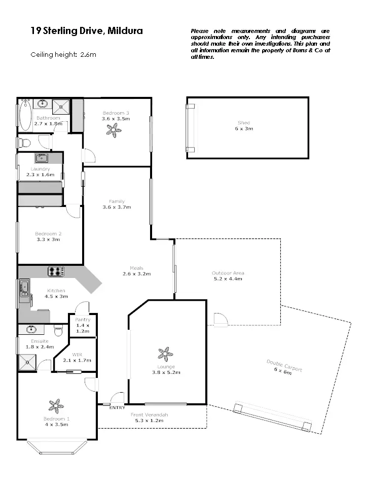Floorplan of Homely house listing, 19 Sterling Drive, Mildura VIC 3500