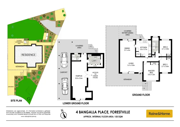 Floorplan of Homely house listing, 4 Bangalla Place, Forestville NSW 2087