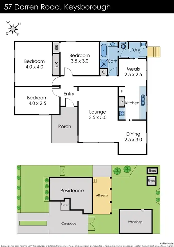 Floorplan of Homely house listing, 57 Darren Road, Keysborough VIC 3173