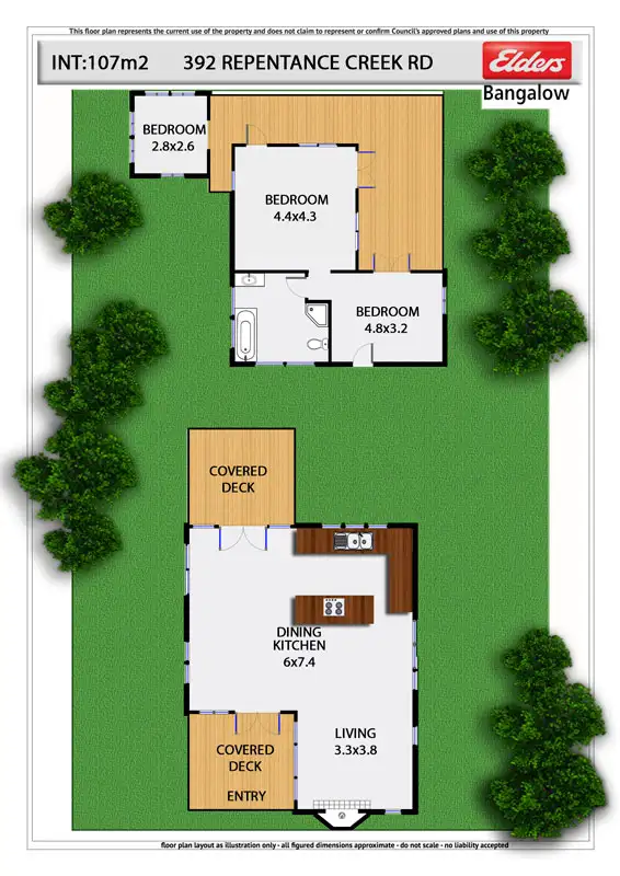 Floorplan of Homely rural property listing, # 392 Repentance Creek Road, Rosebank NSW 2480