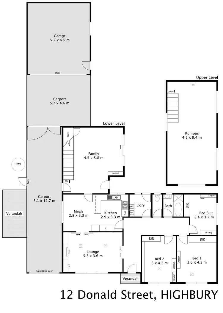 Floorplan of Homely house listing, 12 Donald Street, Highbury SA 5089