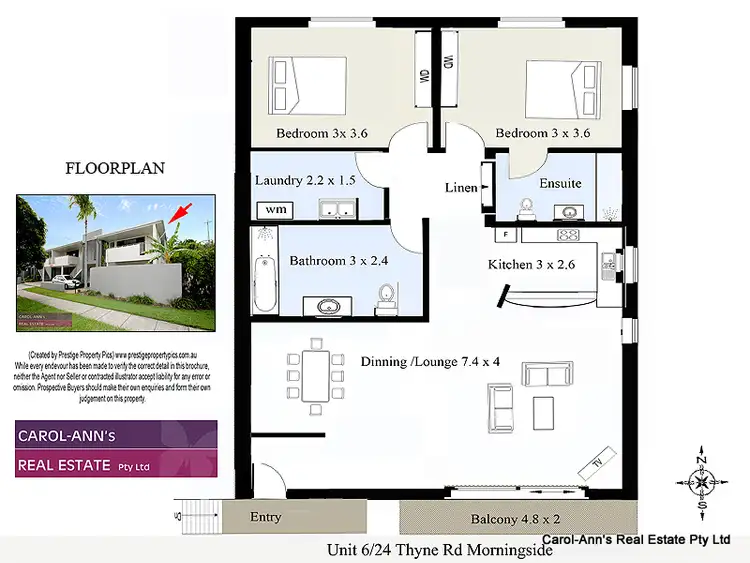 Floorplan of Homely apartment listing, 6/24 Thynne Rd, Morningside QLD 4170
