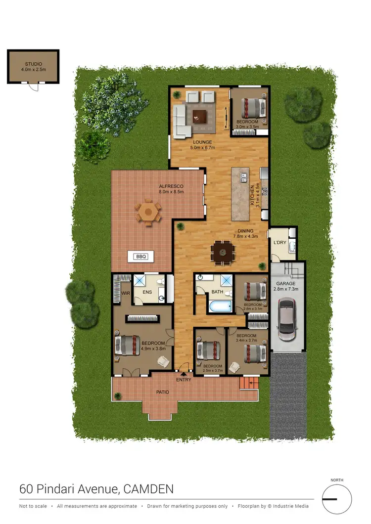 Floorplan of Homely house listing, 60 Pindari Avenue, Camden NSW 2570