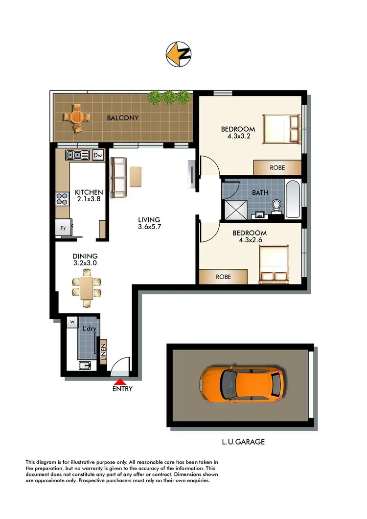 Floorplan of Homely apartment listing, 43/22-28 Wellington Street, Bondi NSW 2026