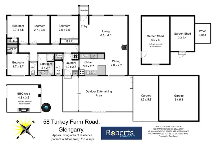 Floorplan of Homely house listing, 58 Turkey Farm Road, Glengarry TAS 7275