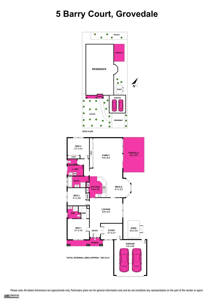 Floorplan of Homely house listing, 5 Barry Court, Grovedale VIC 3216