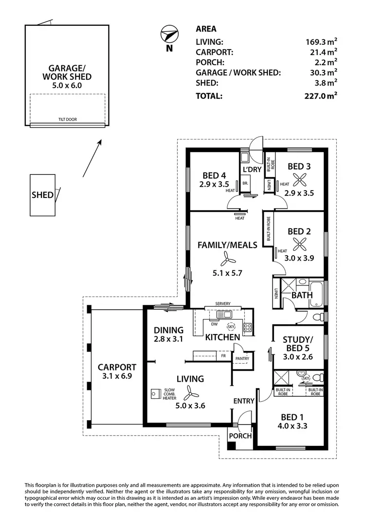 Floorplan of Homely house listing, 7 Hakea Court, Bridgewater SA 5155