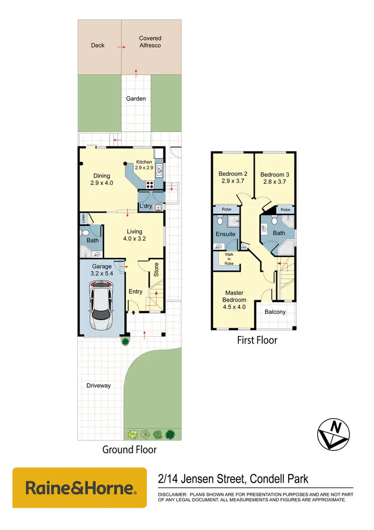 Floorplan of Homely townhouse listing, 2/14 Jensen Street, Condell Park NSW 2200