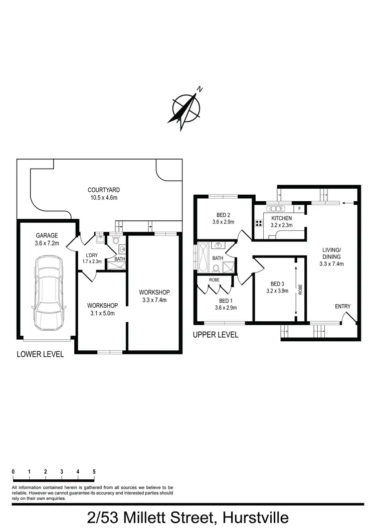 Floorplan of Homely villa listing, 2/53 Millett Street, Hurstville NSW 2220