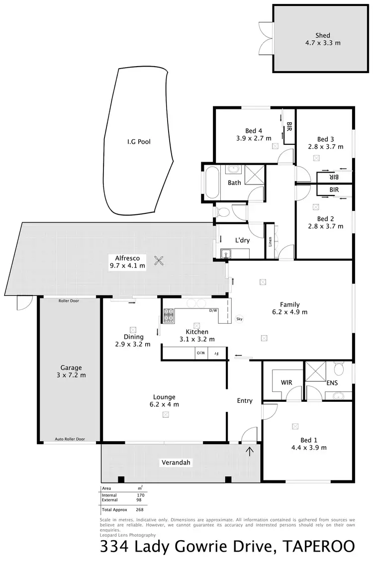 Floorplan of Homely house listing, 334 Lady Gowrie Drive Esplanade, Taperoo SA 5017