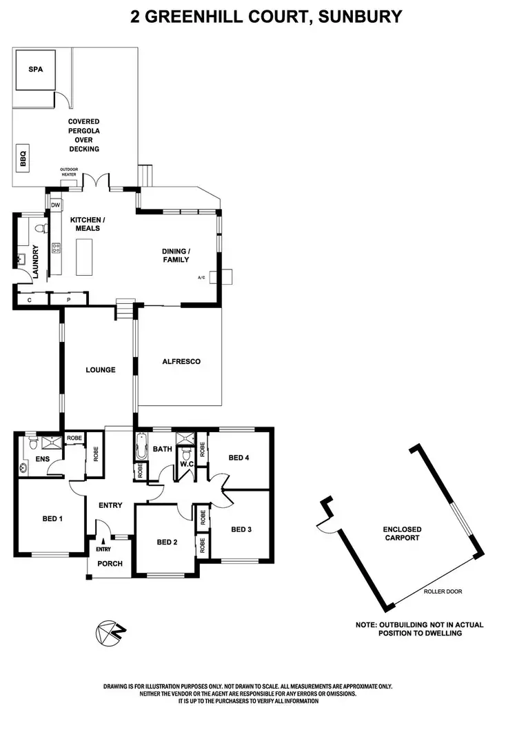 Floorplan of Homely house listing, 2 Greenhill Court, Sunbury VIC 3429
