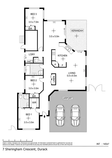 Floorplan of Homely house listing, 7 Sherringham Crescent, Durack NT 830