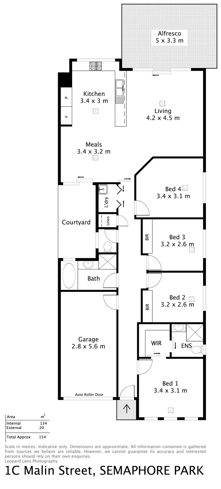 Floorplan of Homely house listing, 1c Malin Street, Semaphore Park SA 5019